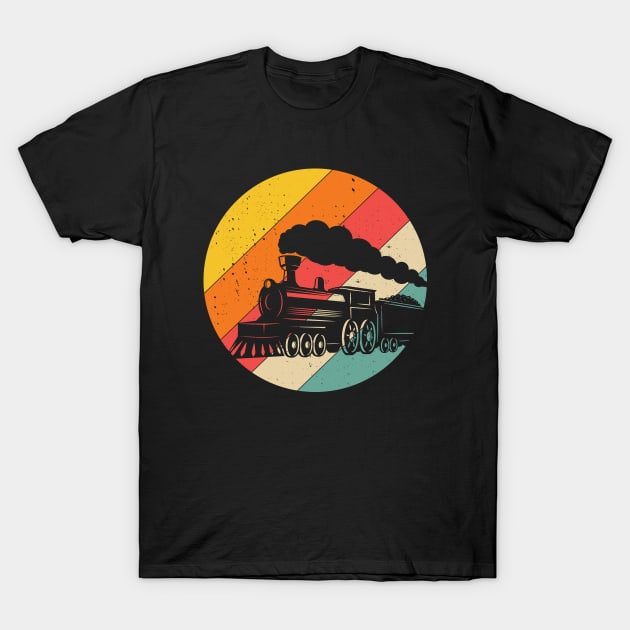 Train Vintage Distressed Retro Engineer Engine Conductor T-Shirt by Wakzs3Arts